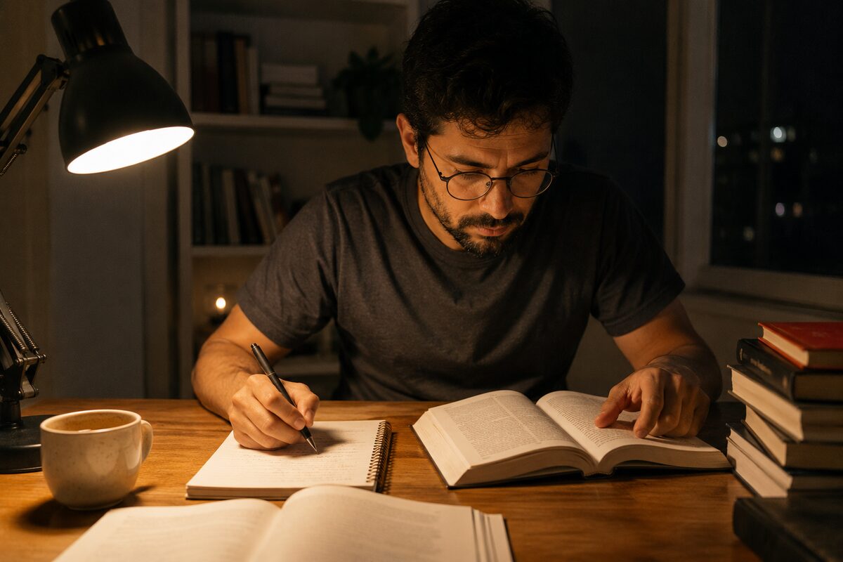 Photo from day 1 of the journey Meu Dia 1 voltando a estudar.
